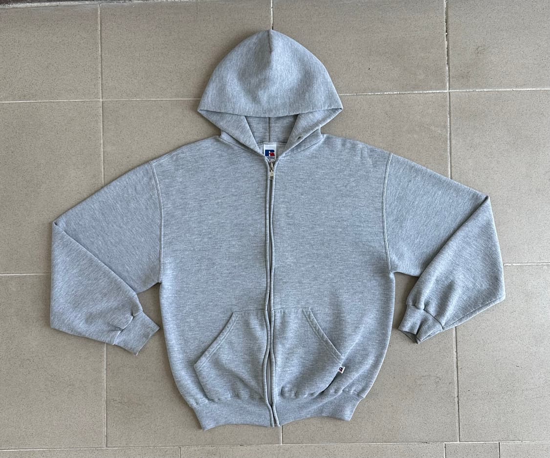 90s 빈티지 러셀 후드집업 그레이 M 상품이미지1