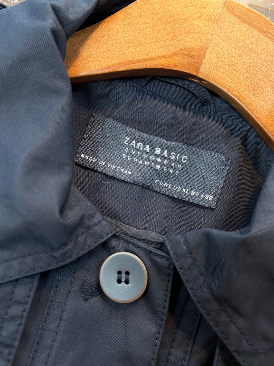 자라 베이직 트렌치 코트 후드 탈부착 바람막이 상품이미지3