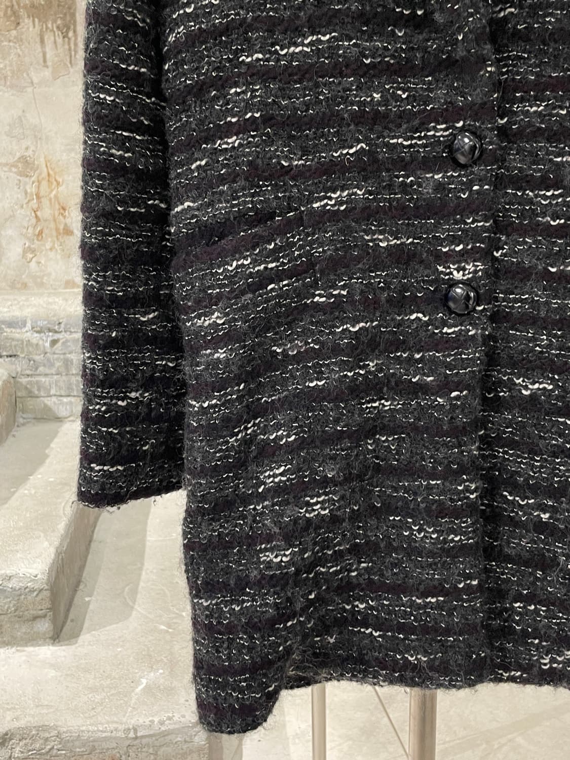 이자벨 마랑 에뚜왈 차콜 스트라이프 체스넛 버튼 알파카 울 자켓 상품이미지4