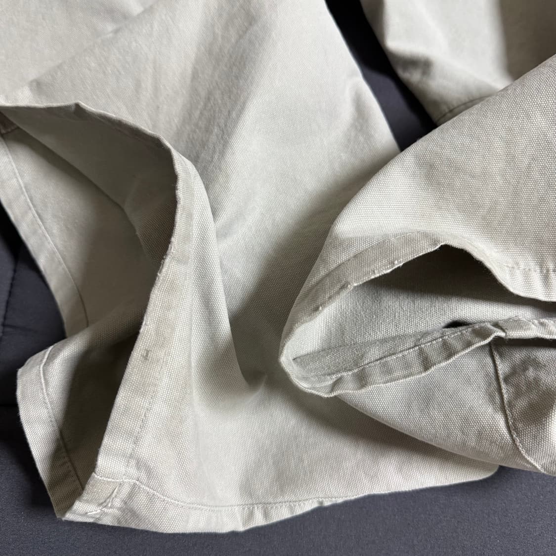 4) 폴리테루 하드 워시드 더블 니 라이트 그레이 상품이미지4