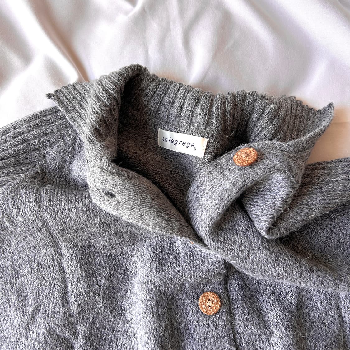 빈티지 그레이 모헤어 가디건 상품이미지7
