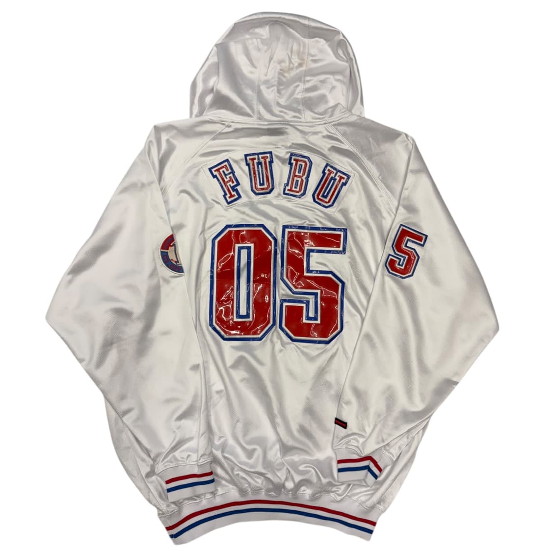 00s 푸부 올드스쿨 에나멜 빅 로고 화이트 후드티 L 상품이미지4