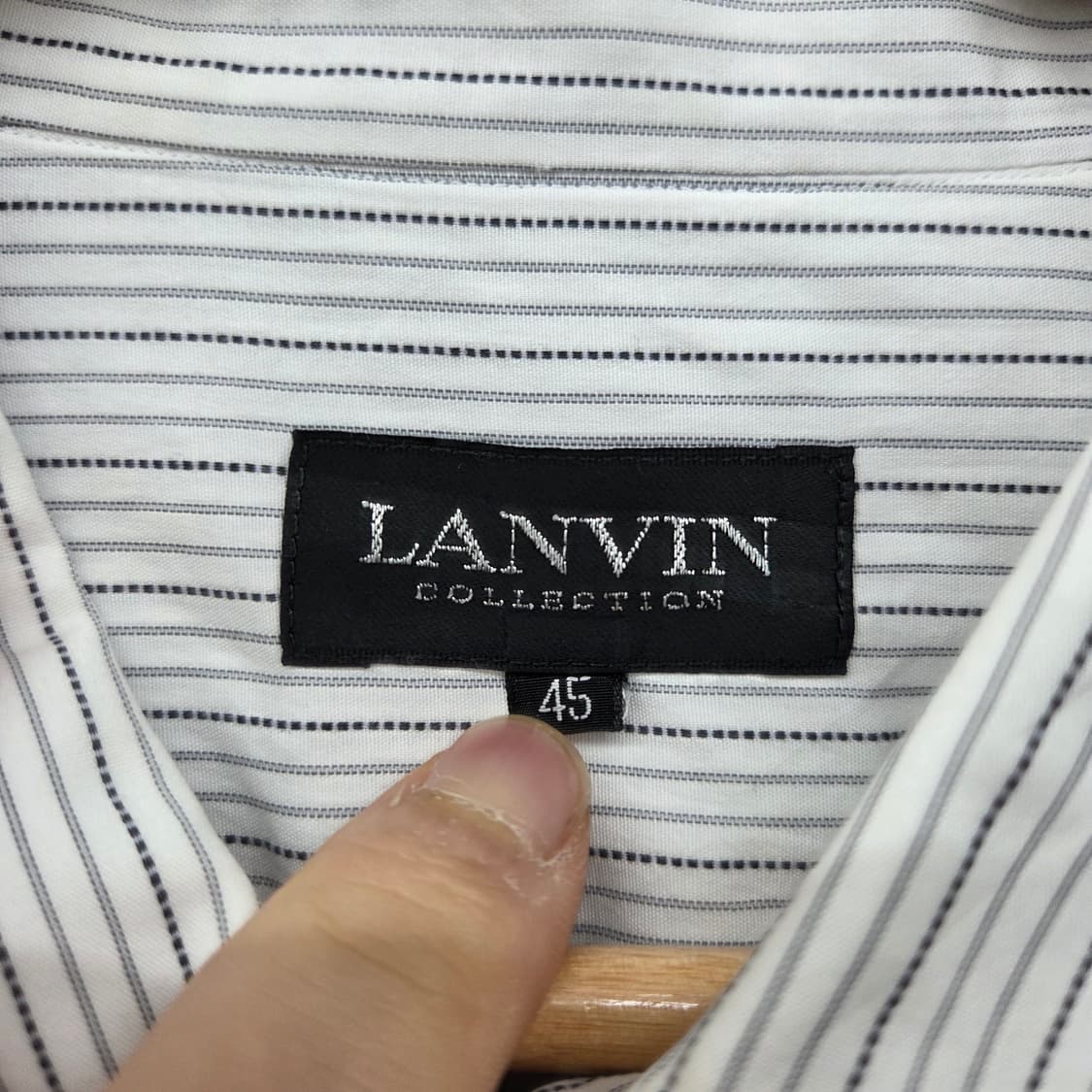 LANVIN 랑방 스트라이프 반팔 셔츠 남XL 상품이미지3