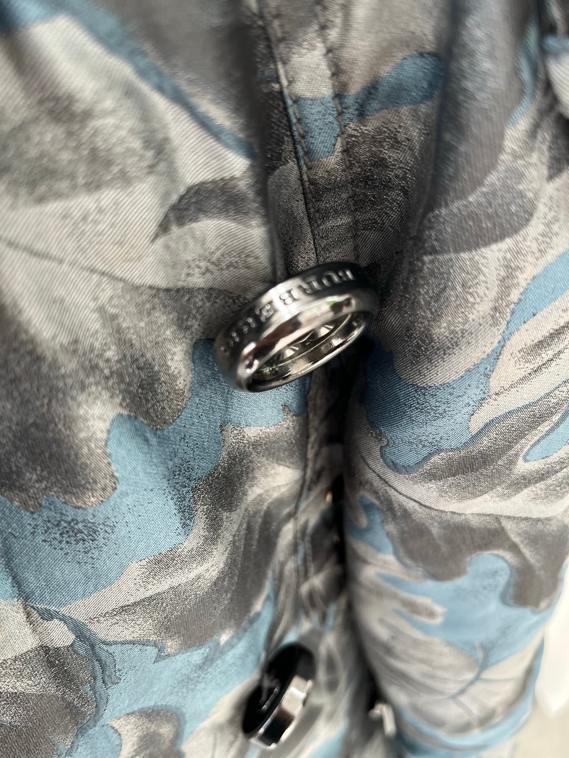 버버리 프로섬 블루 그레이 나뭇잎 패턴 트렌치코트 66(L) 상품이미지3