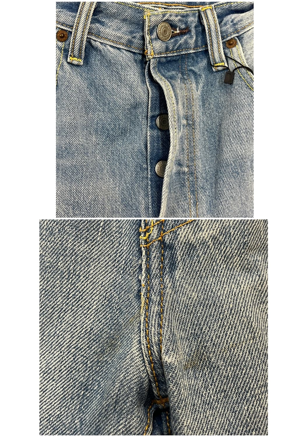 리바이스 501 CT 자수 하프 데님 팬츠 W76  #csz3569 상품이미지6