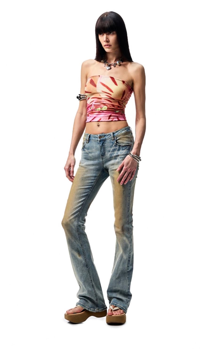 원진스튜디오 데님팬츠 머드/진청 L 상품이미지2