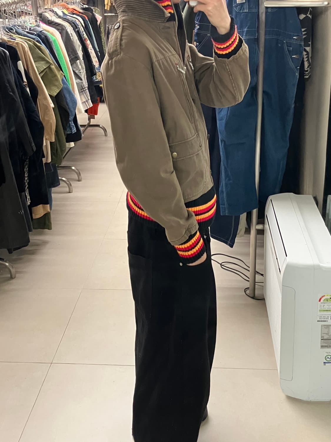 Corisco 카키 밀리터리 봄버 자켓 L 상품이미지8