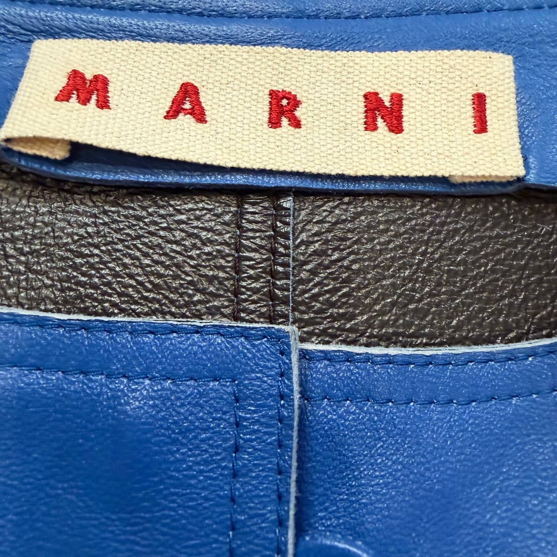 마르니 천연가죽 블루 상품이미지3