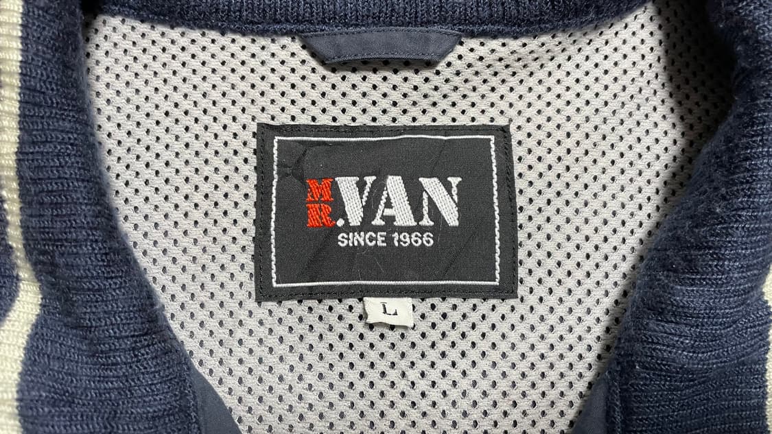 JPN 00s 일본 빈티지 Y2K 시티보이 VAN 바람막이 트랙 자켓 L 상품이미지8