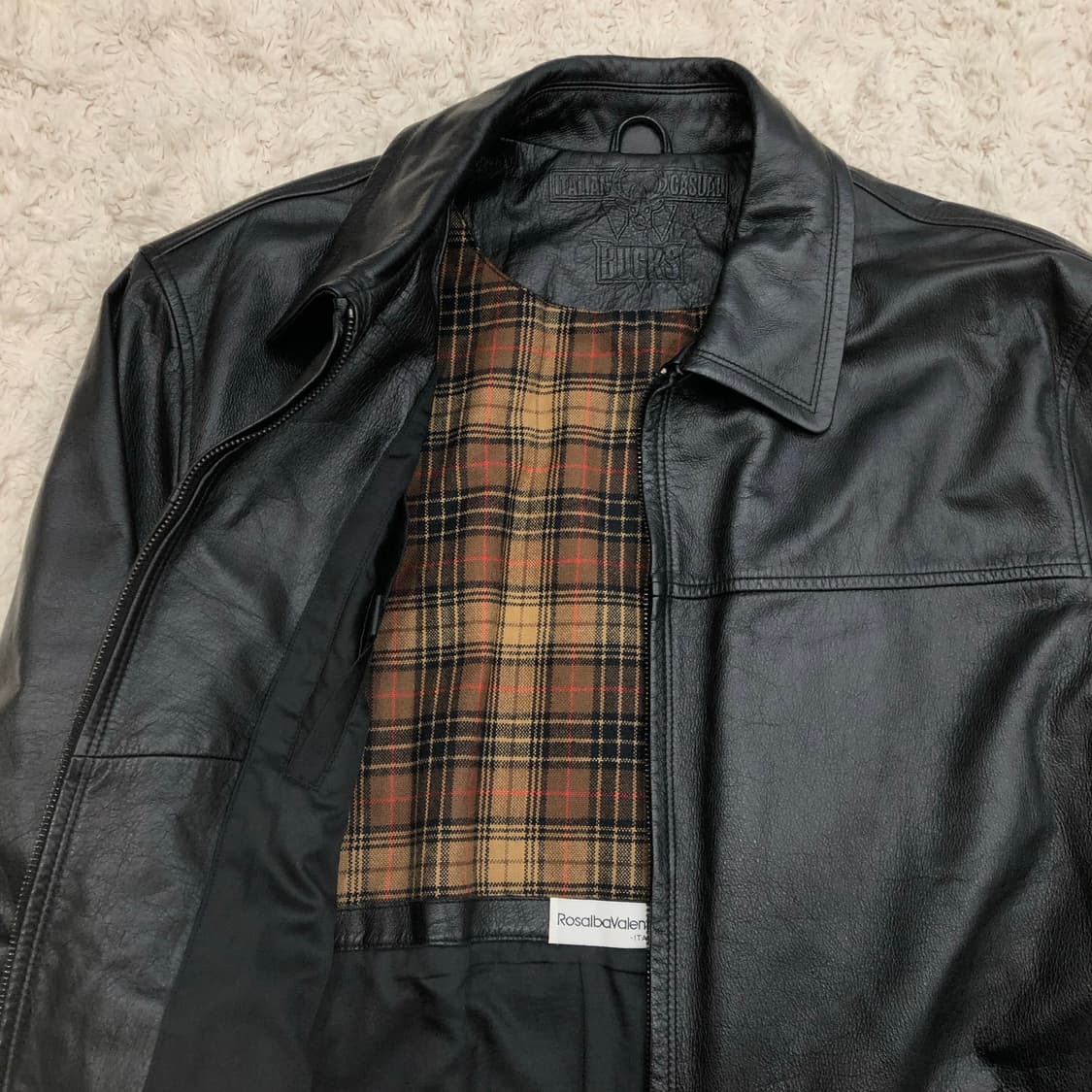 빈티지 소가죽 집업 레더 가죽 자켓 상품이미지4