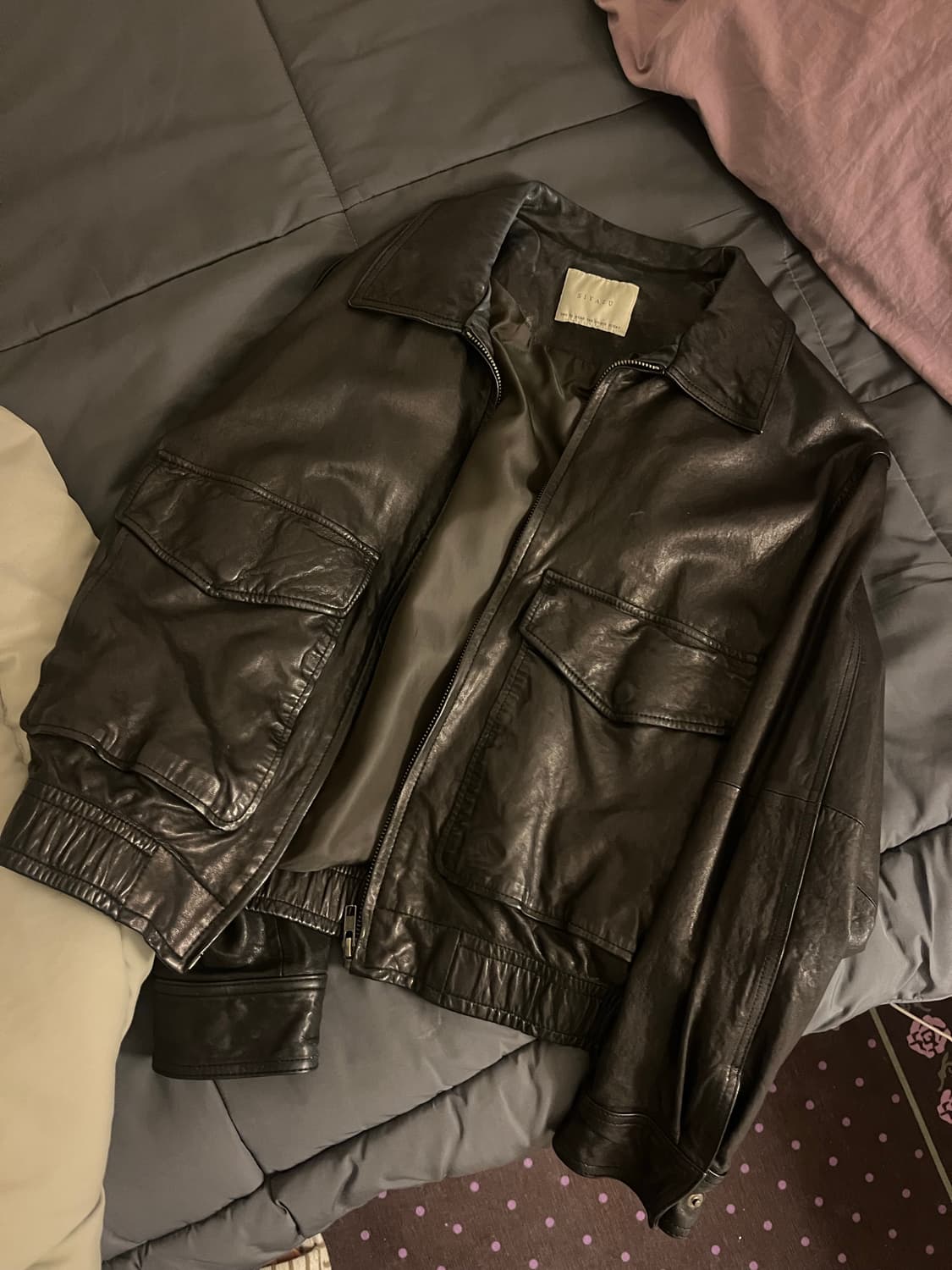 램스킨 워싱 레더자켓 상품이미지5