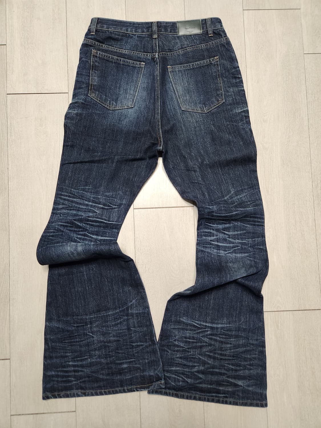 [1] 언더마이카 링클드 플레어진 인디고 상품이미지3