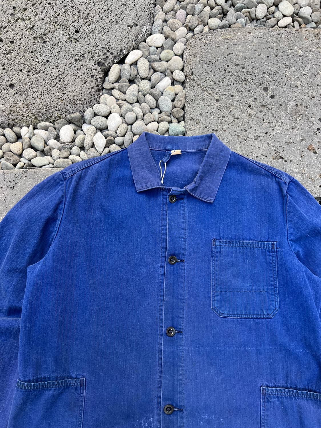 FADED PURPLE BLUE HBT 헤링본트윌코튼 프렌치워크자켓 상품이미지5