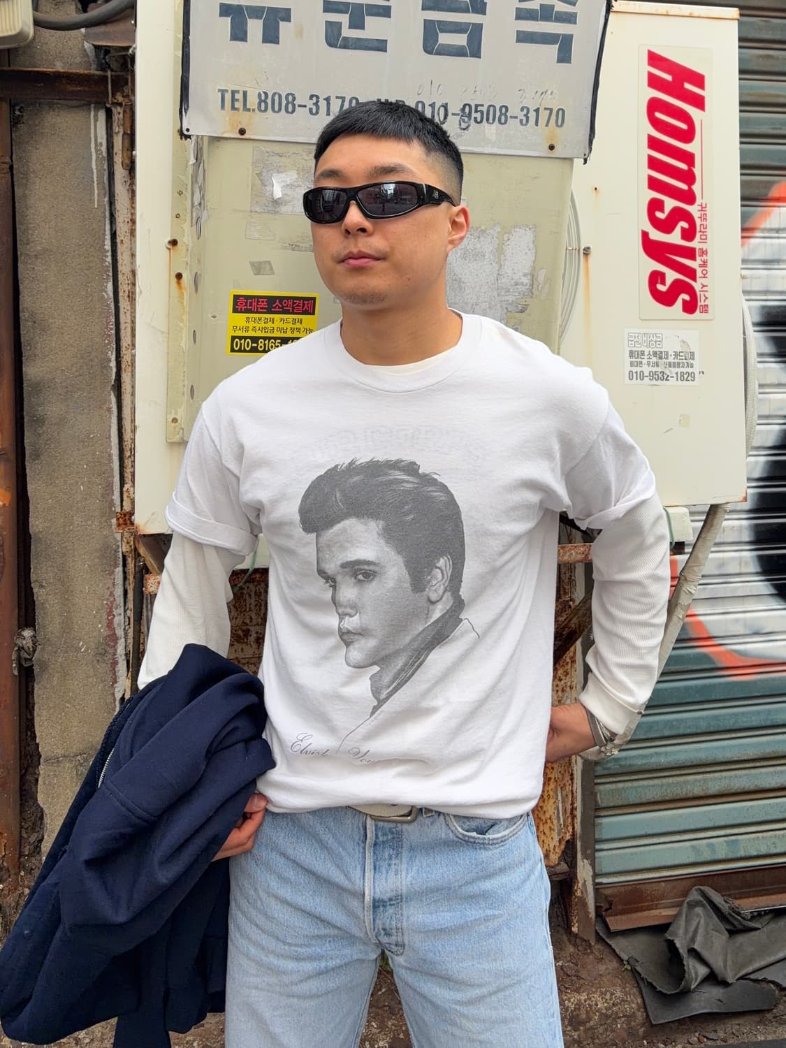 90‘s Elvis Presley portrait single T 상품이미지1