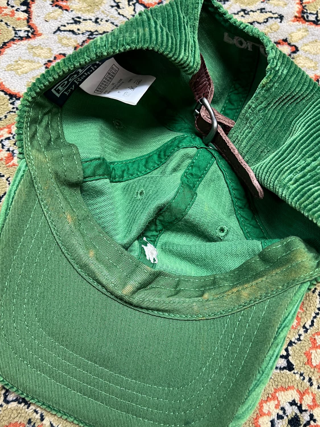 폴로 랄프로렌 그린 코듀로이 볼캡 OS 상품이미지6