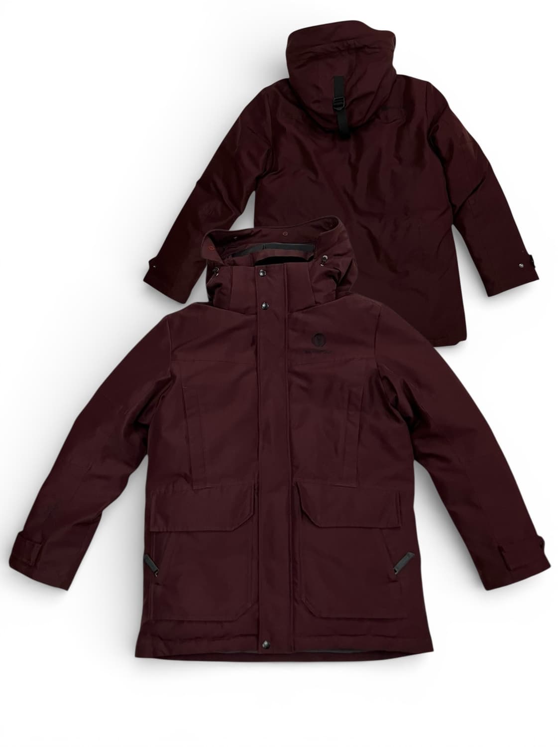 빈폴 아웃도어 버건디 후드 탈부착 패딩 100 상품이미지1