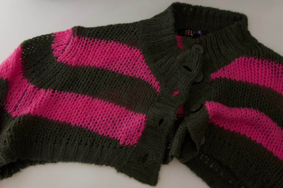 돌스킬 delia*s 스트라이프 니트 가디건 상품이미지3