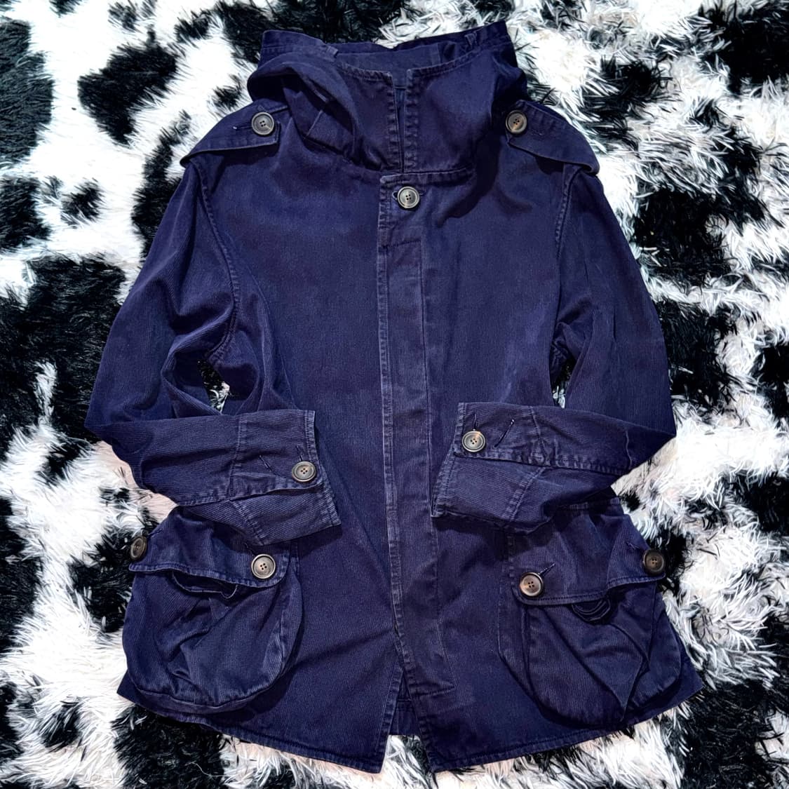 VINTAGE 코듀로이 후드 야상 자켓 상품이미지1