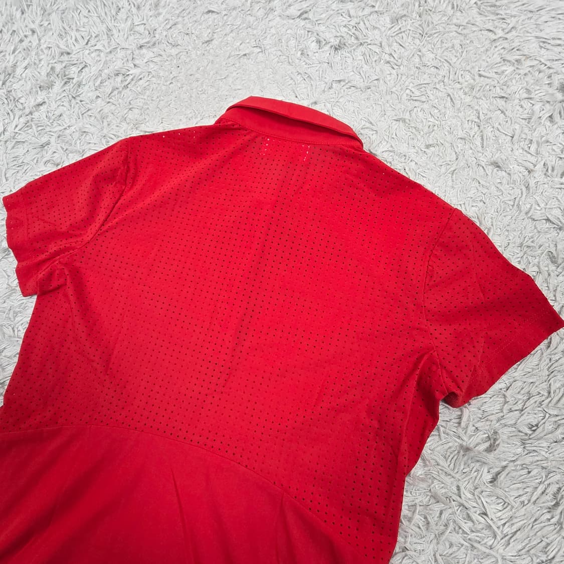WACC 왁골프 여성 신품급 유로펀칭 반팔티셔츠 레드 1호 (S) 상품이미지8