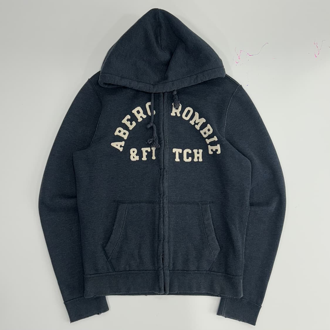 Abercrombie 아베크롬비 스펠아웃 로고 블루 후드집업 상품이미지3
