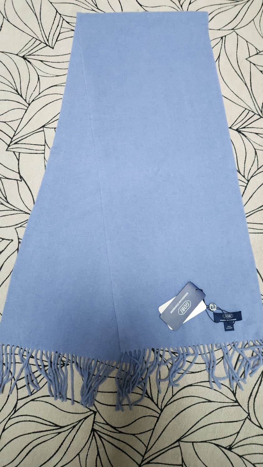 고비 캐시미어 스카이블루 머플러 새상품 상품이미지1