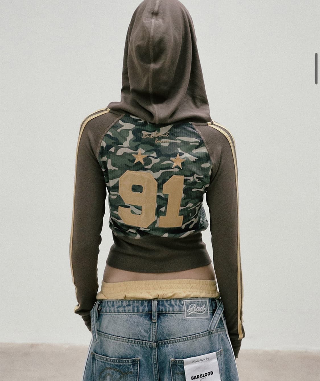 배드블러드 카모후드집업 새상품L 상품이미지2