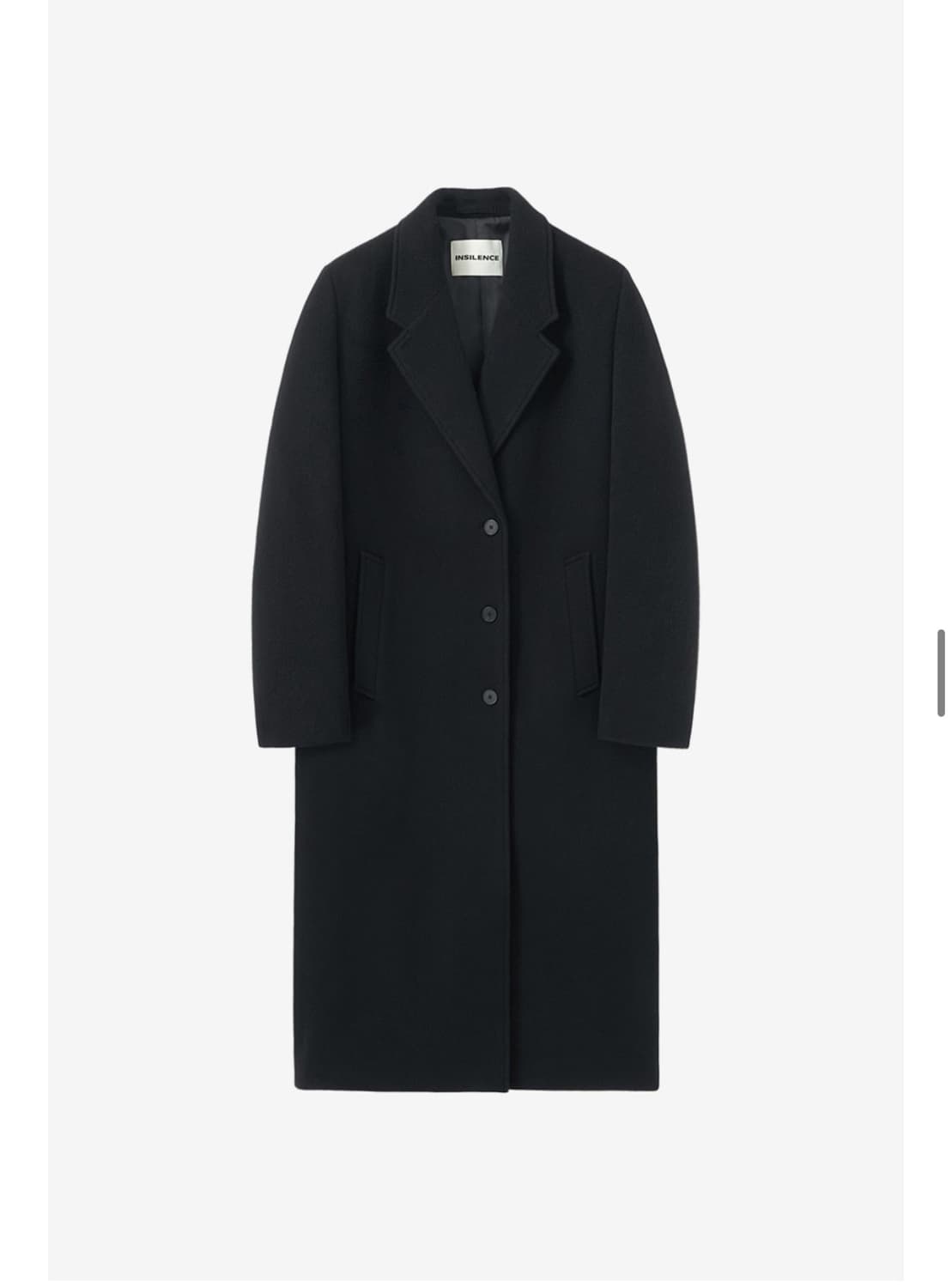 인사일런스우먼 클래식 맥시 코트 BLACK xs 상품이미지4