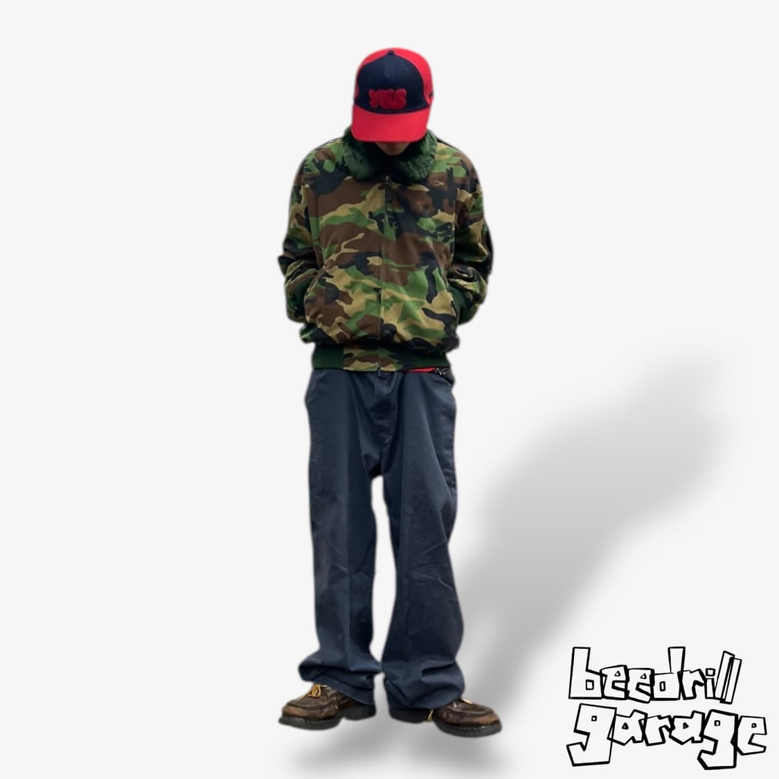 밀리터리 카모플라쥬 퍼 봄버 자켓 상품이미지1