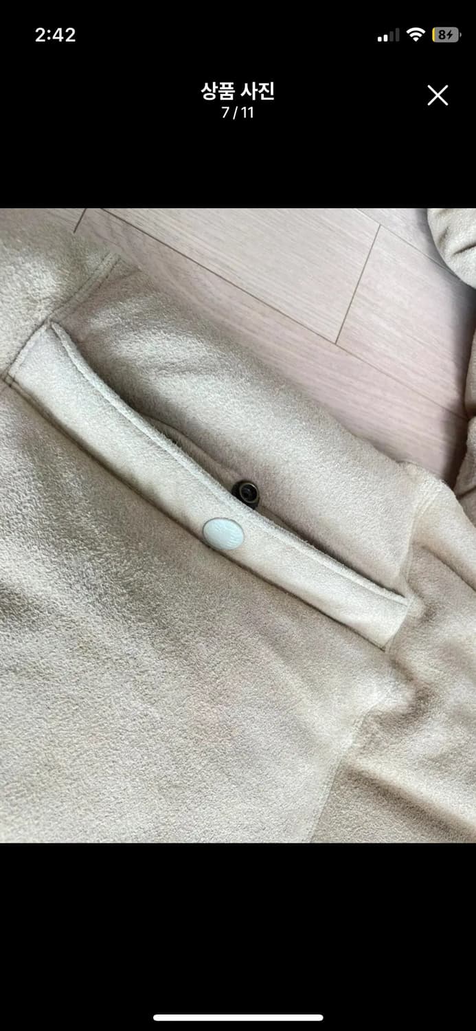 네이버후드 스웨이드 패딩 베이지 L 상품이미지6