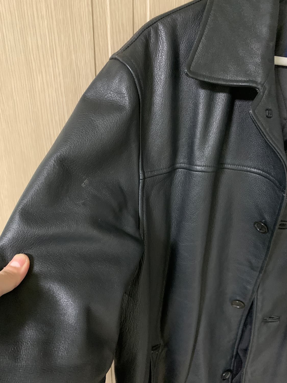 올드 갭 레더 가죽 카 코트 L 상품이미지9