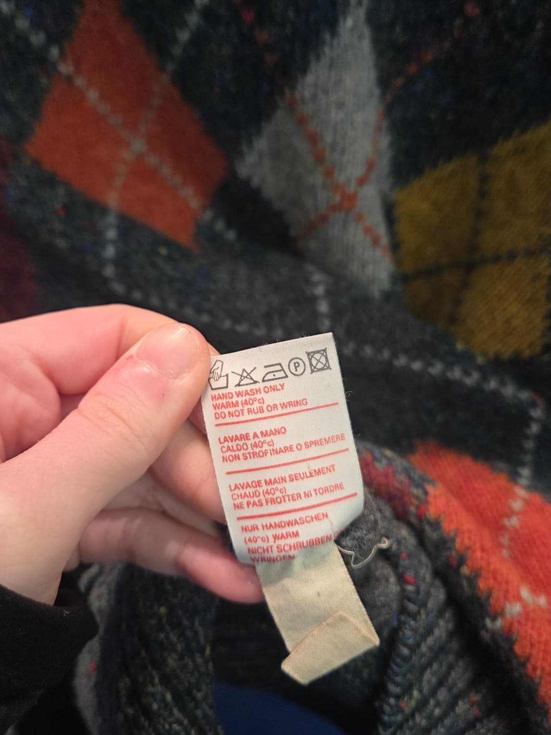 1990s Kerry Ireland 아일랜드 아가일 니트 상품이미지9