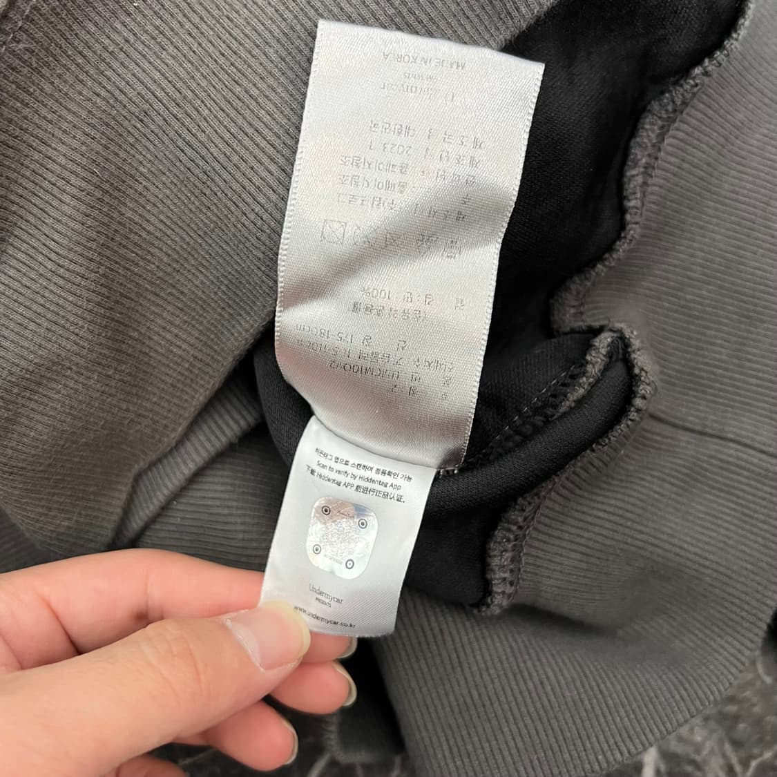 언더마이카 무.10 로고 플레이 오버사이즈 후디 상품이미지6