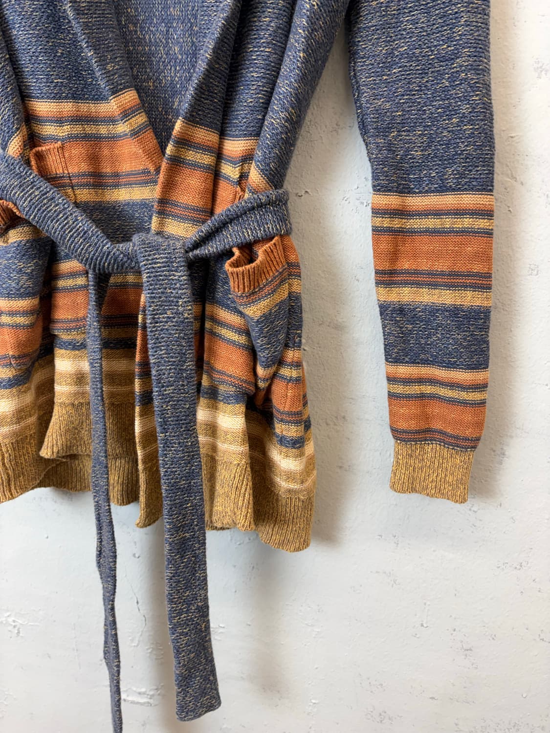 폴로랄프로렌 큐알라벨 스트라이프 벨트 린넨 코튼 가디건 상품이미지4