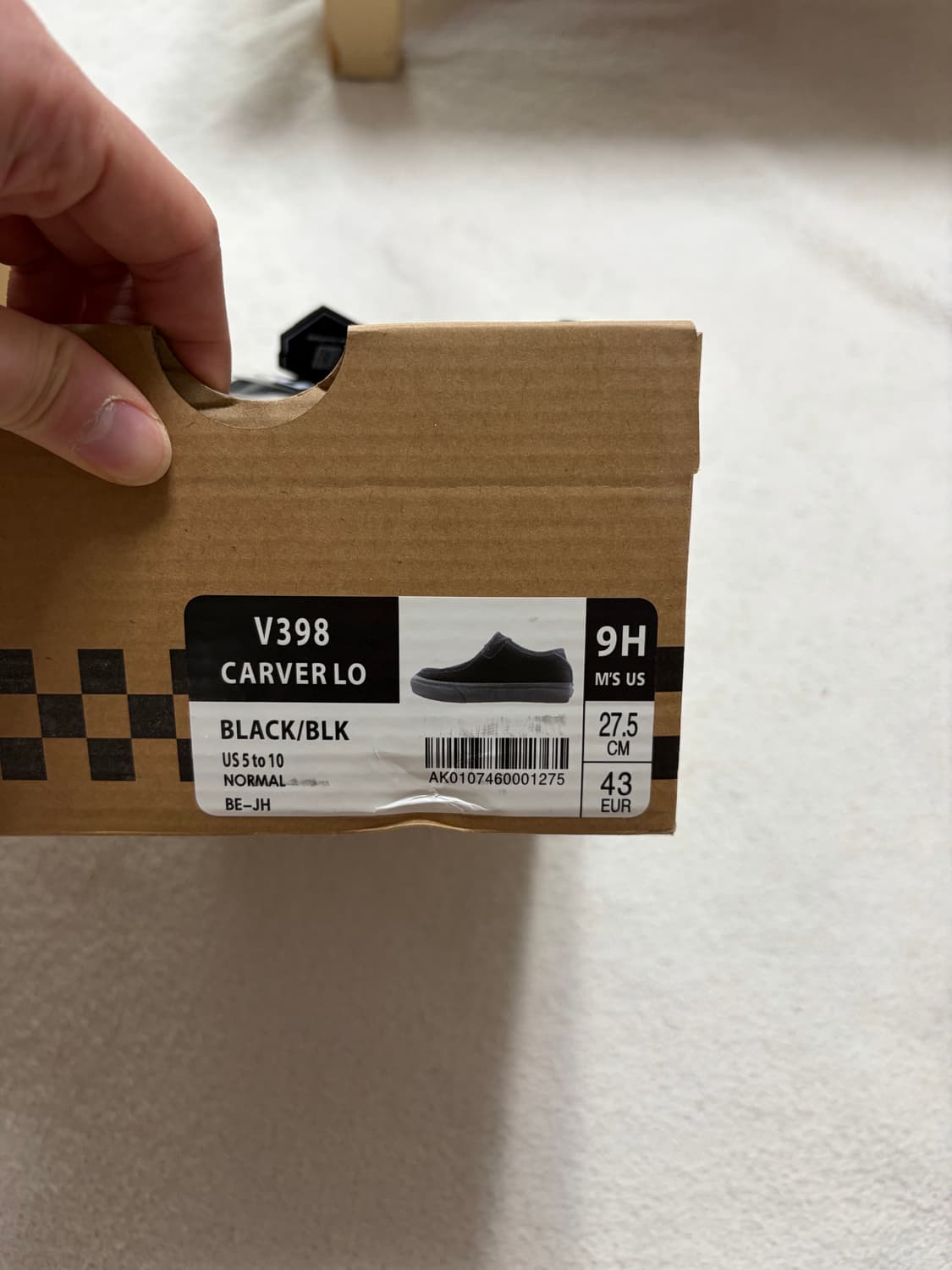 [275]반스 카버 로우 모카신 (블랙) 풀박 택채 새상품 상품이미지2