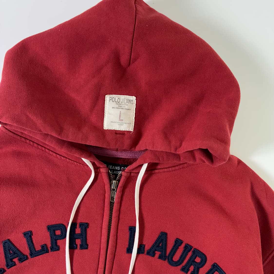 Polo  폴로 랄프로렌 90,s 스펠아웃 로고 핑크 후드집업  상품이미지4