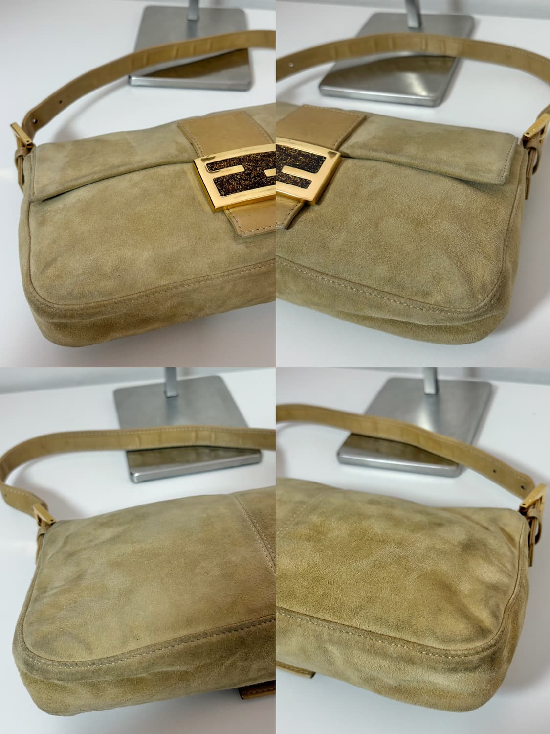 펜디 스웨이드 바게트백 베이지 상품이미지10