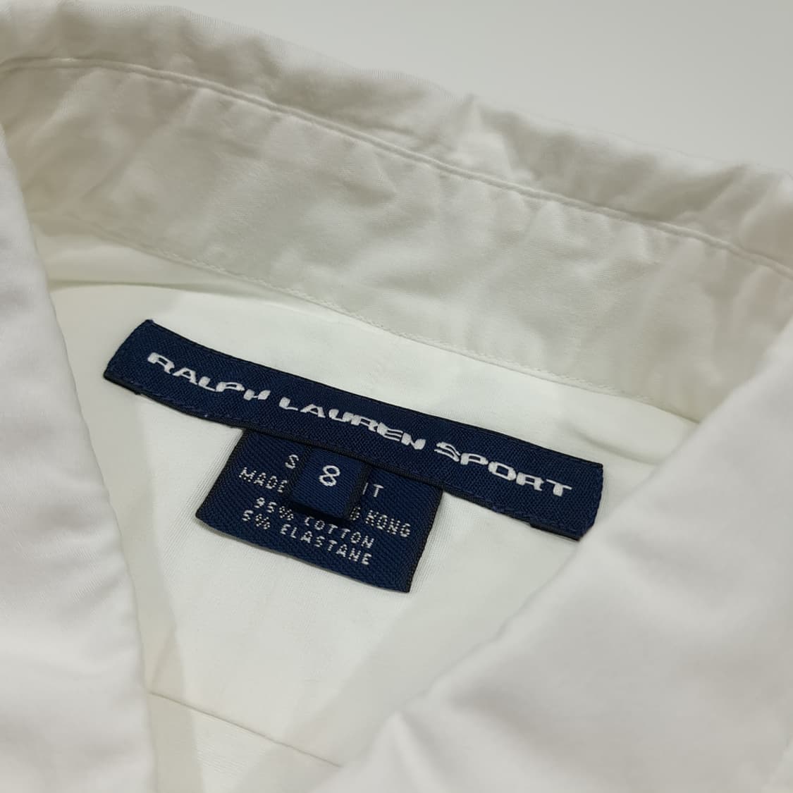 CK097 XL 폴로 90s 홍콩판 엘라스틴 화이트 슬림핏 셔츠 남방 상품이미지3