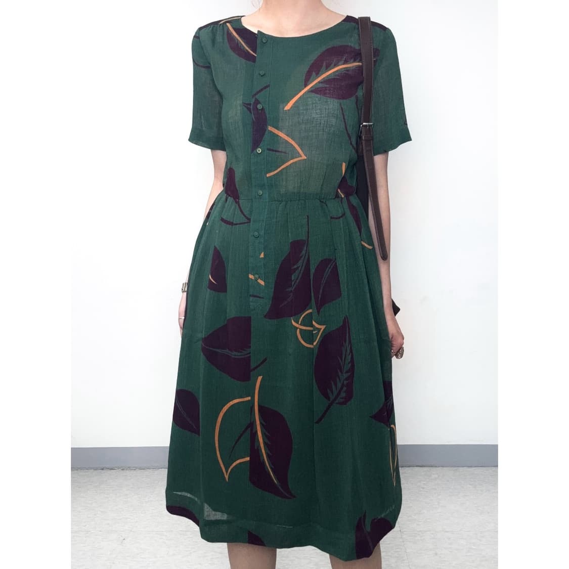 빈티지 그린 에스닉 원피스 상품이미지2