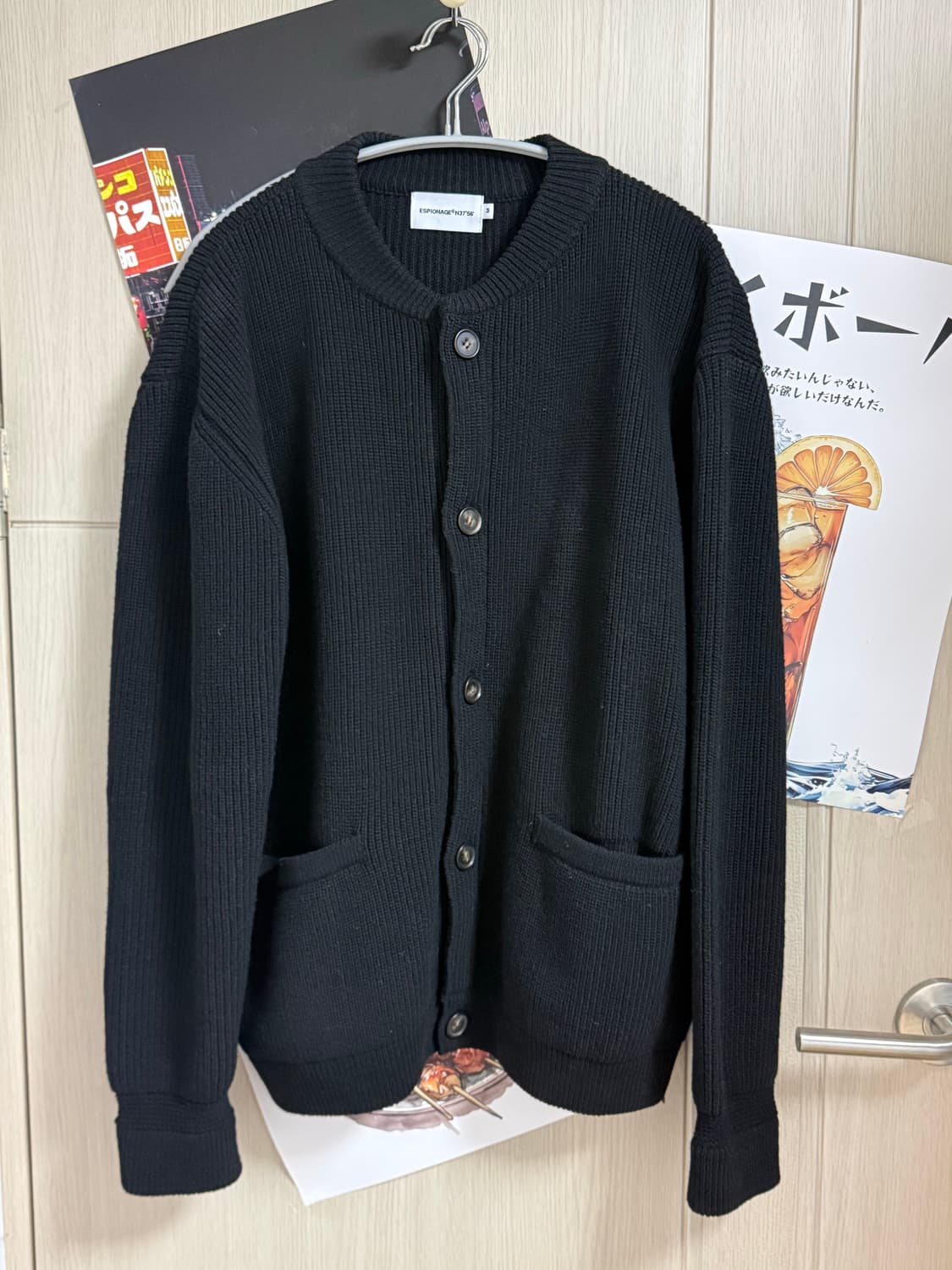 [M] 에스피오나지 헤비 울 가디건 블랙 상품이미지4