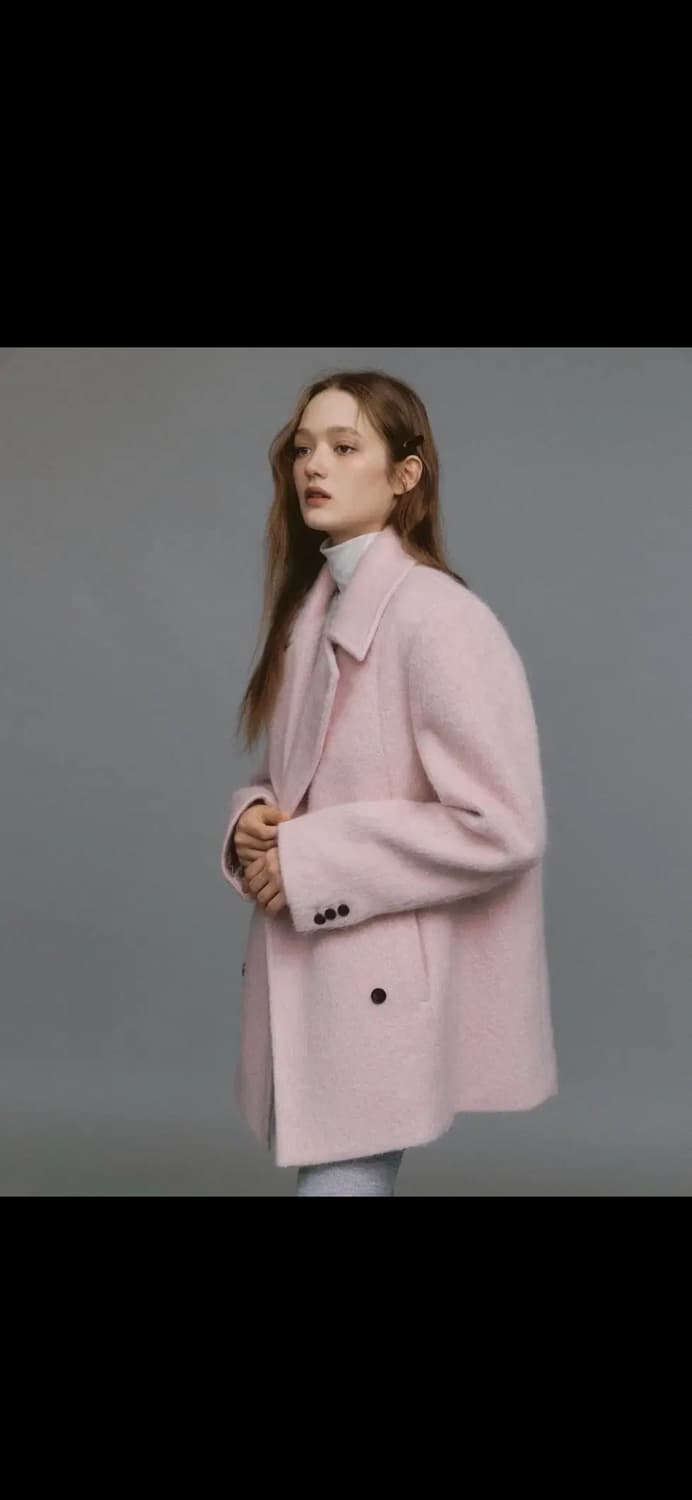 아카이브제이투유 울 하프피 코트 핑크 m 상품이미지2
