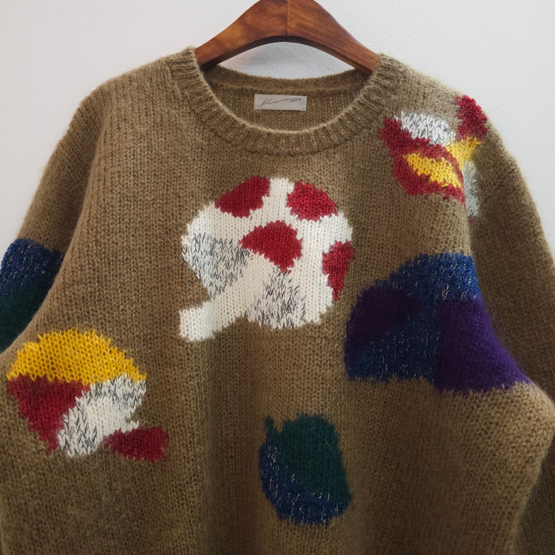 울혼방 버섯 니트 빈티지 루즈핏 스웨터 상품이미지3