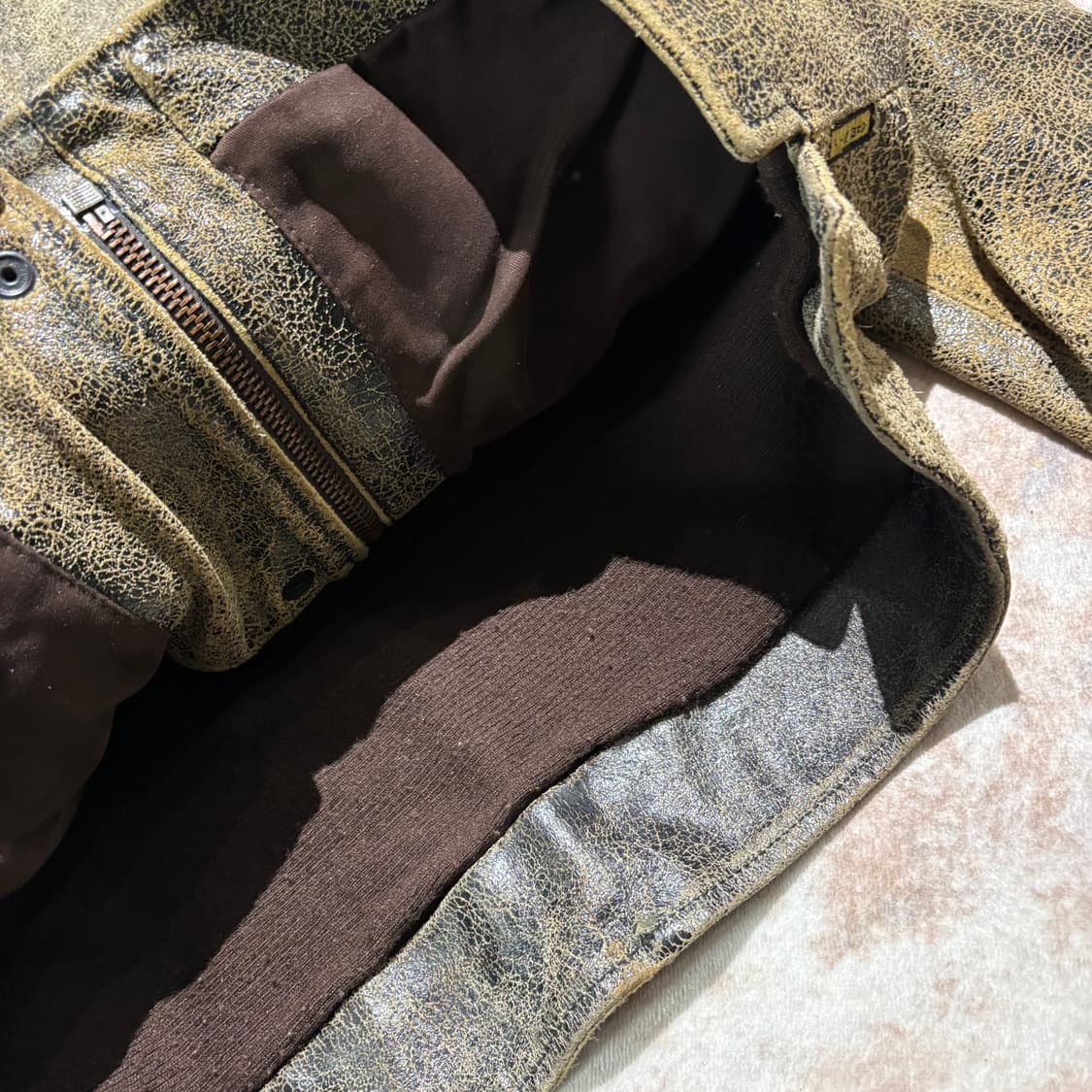 아르마니 90s 빈티지 가죽자켓 상품이미지5