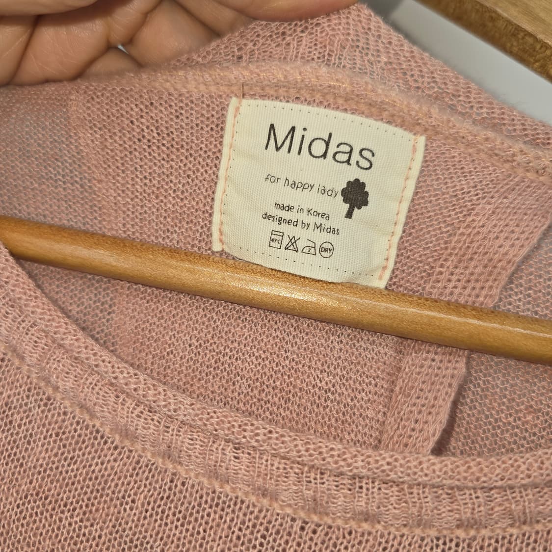 레이스 핑크 상의/원피스 레이어드 코디 세트   상품이미지3