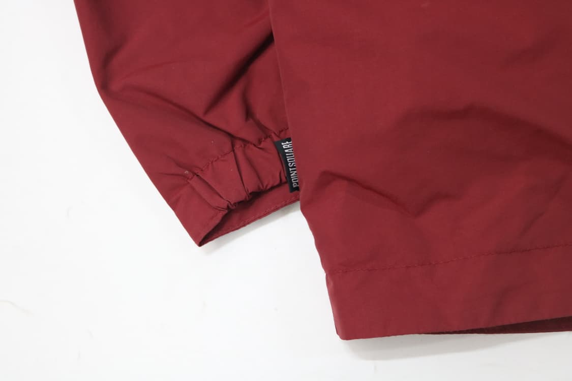 포인트스퀘어 빈티지 리플렉티브 라인 버건디 후드 윈드브레이커 (M) 상품이미지9