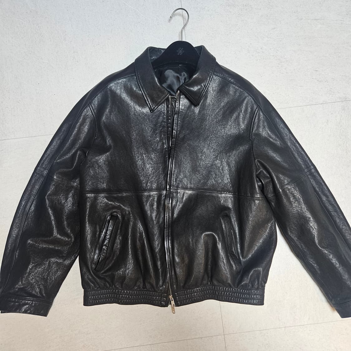 워시드 레더 블루종 상품이미지2