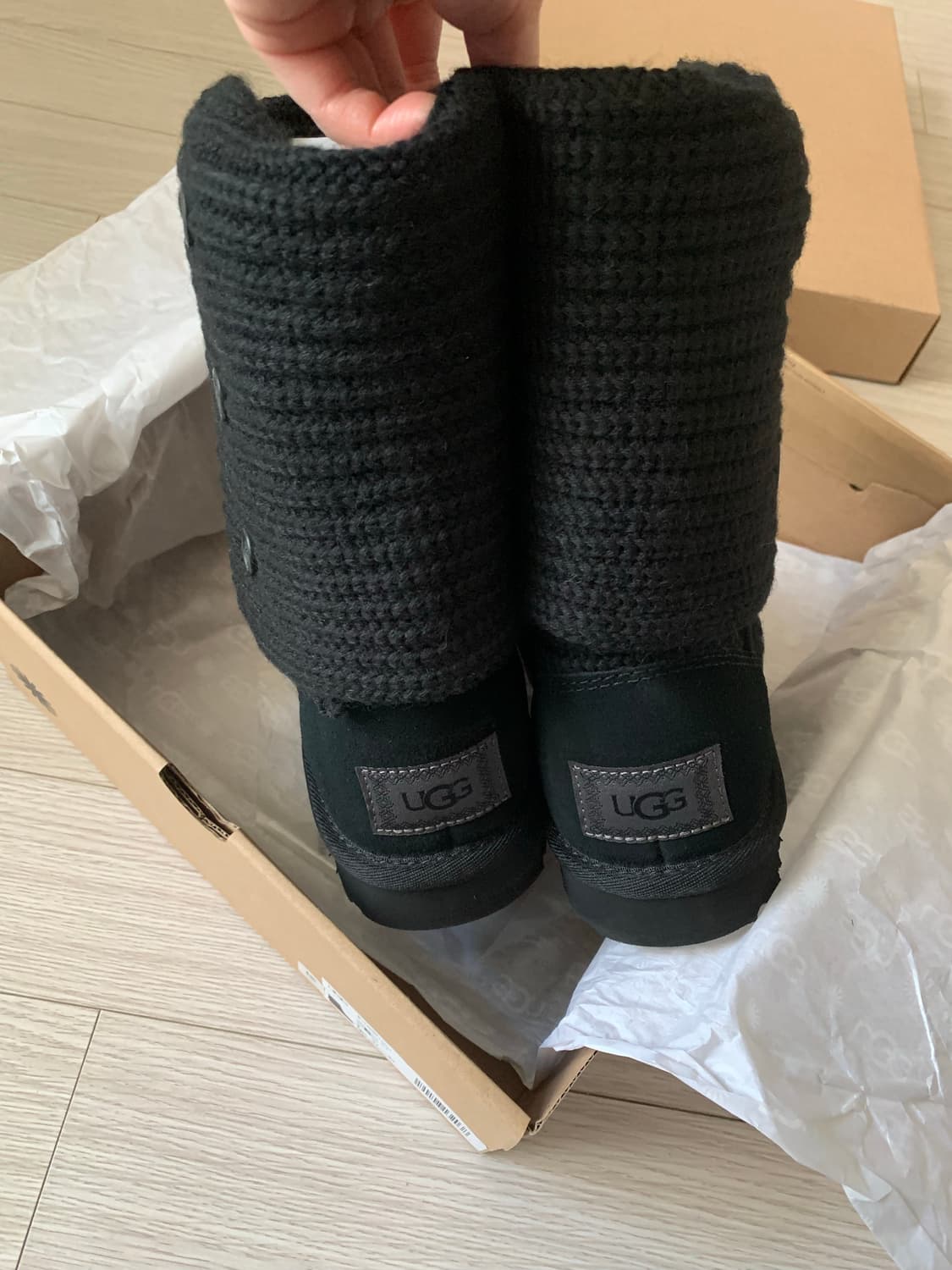 어그 니트부츠 블랙 새상품 풀박 상품이미지5