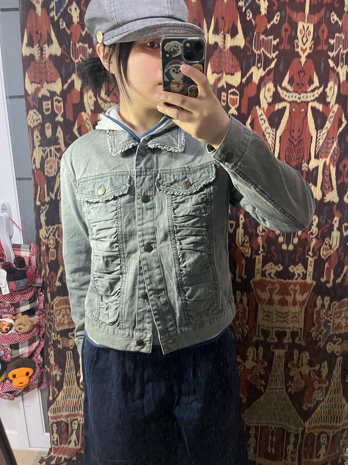 흑청 워싱 프릴 자켓 상품이미지4