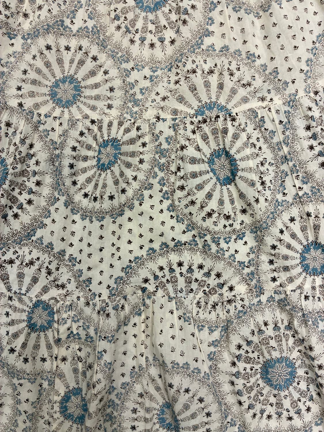 OS)Japanese vintage 여성 플로럴 에스닉 패턴 롱스커트 상품이미지4