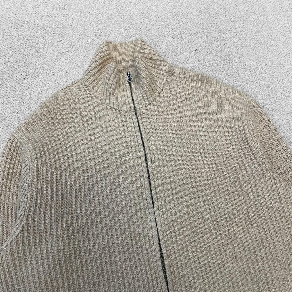 폴로 랄프로렌 코튼 골지 니트 집업 오트밀 베이지 상품이미지2