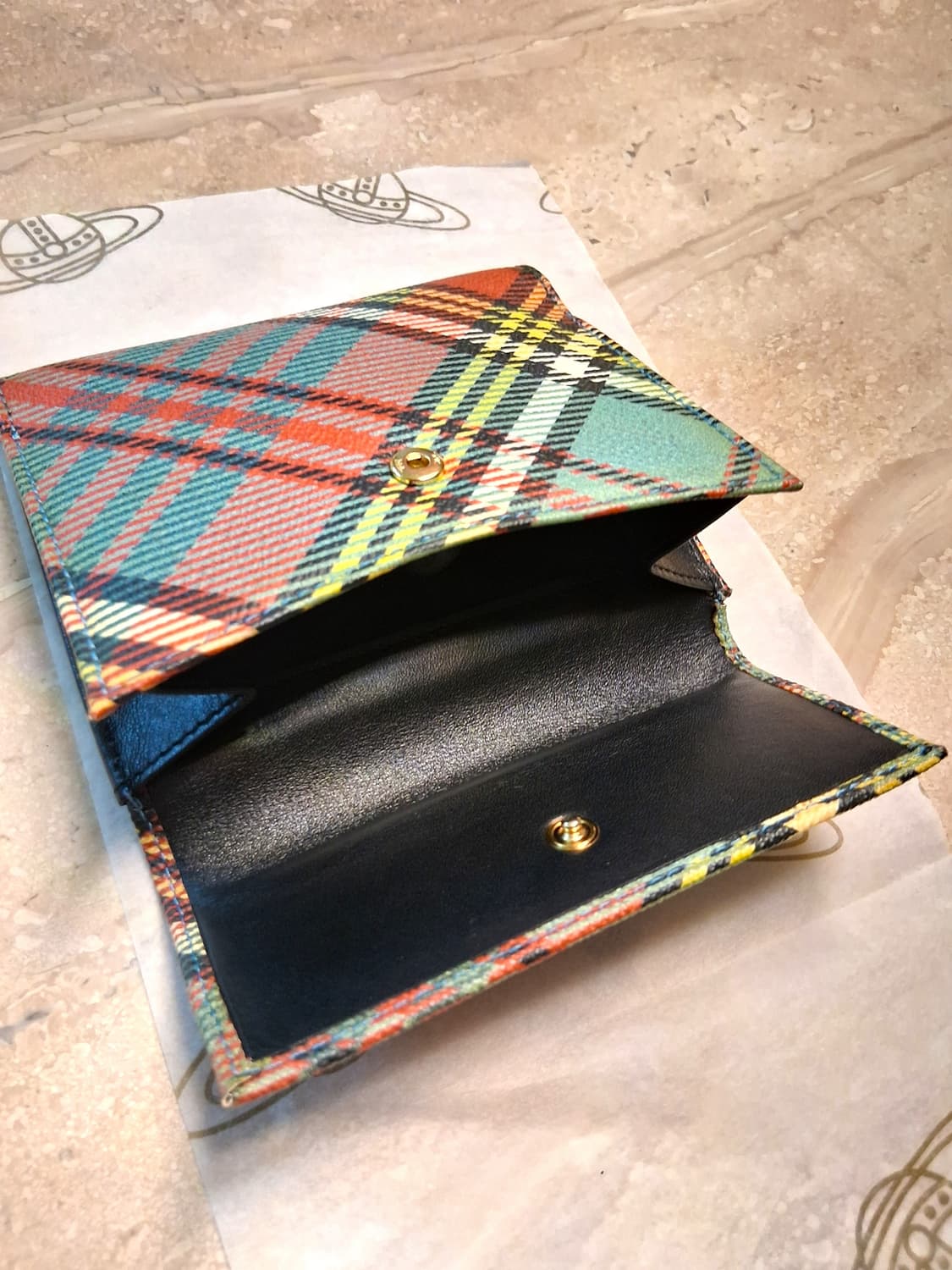 비비안 웨스트우드 타탄체크 반지갑 (새상품) 상품이미지10